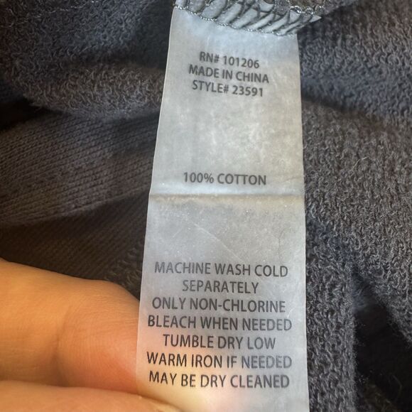 Soft Surroundings Embroidered Jacket Cardigan Small Gray Military Grunge Goth - Picture 12 of 12